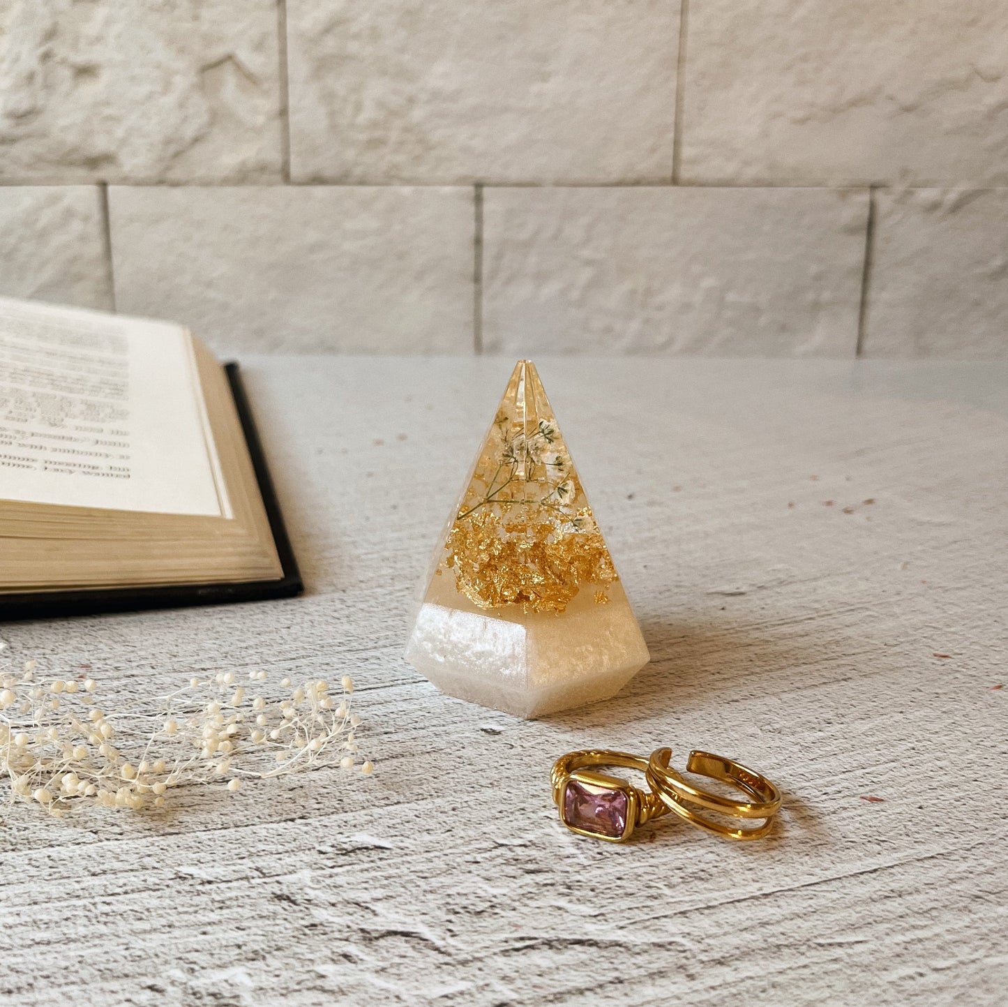 Porte-Bague - Or et Blanc